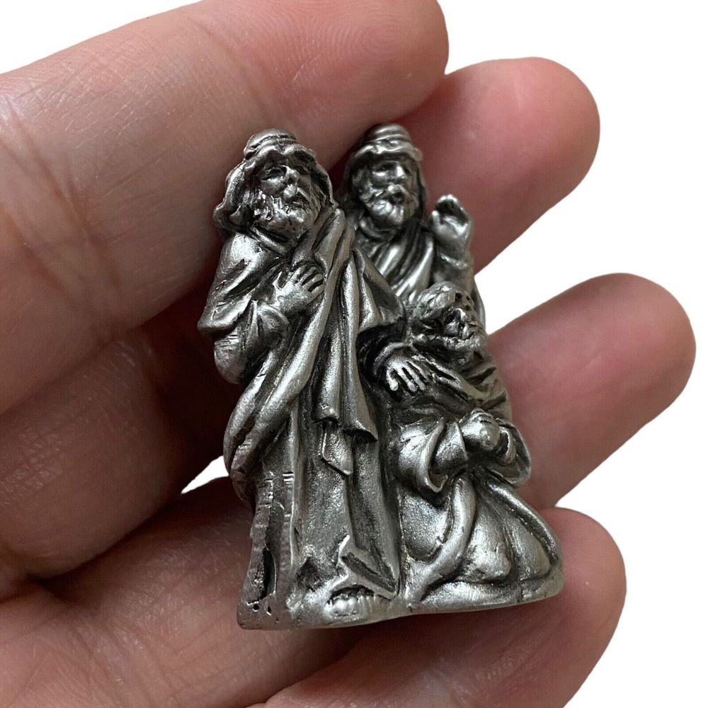 Hallmark Keepsake Miniature Ornaments The Nativity Series 1999 Fine Pewter - Picture 4 of 7